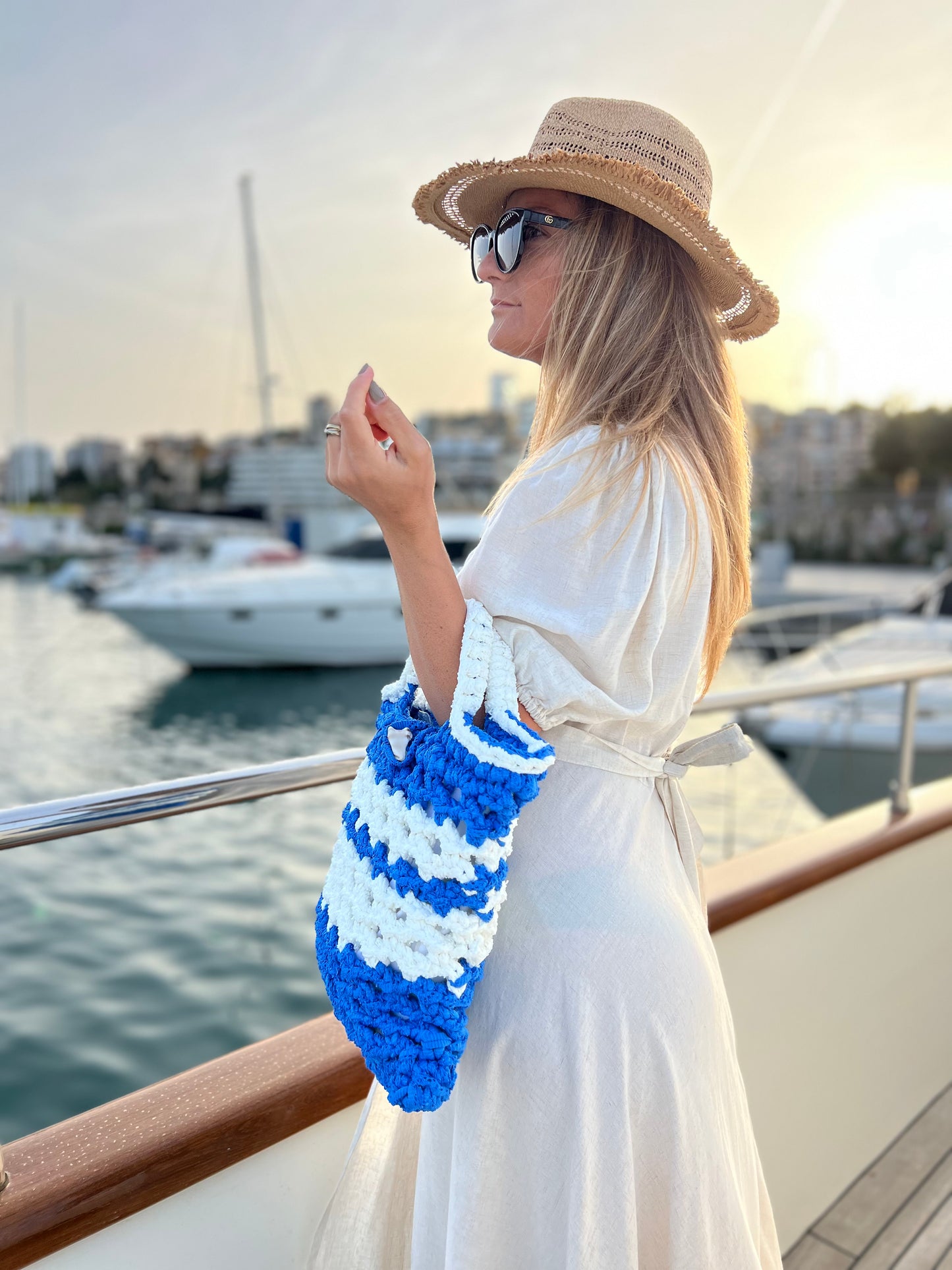 Bolso crochet Azul Mar