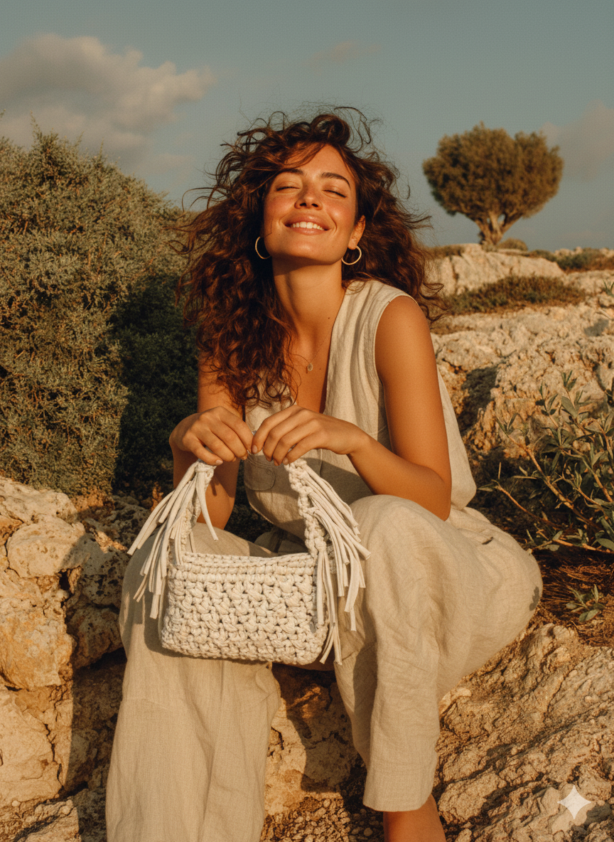Bolso crochet drap