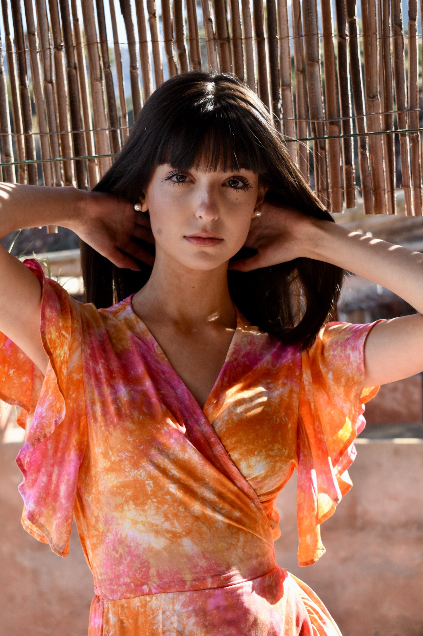 Long tie-dye dress