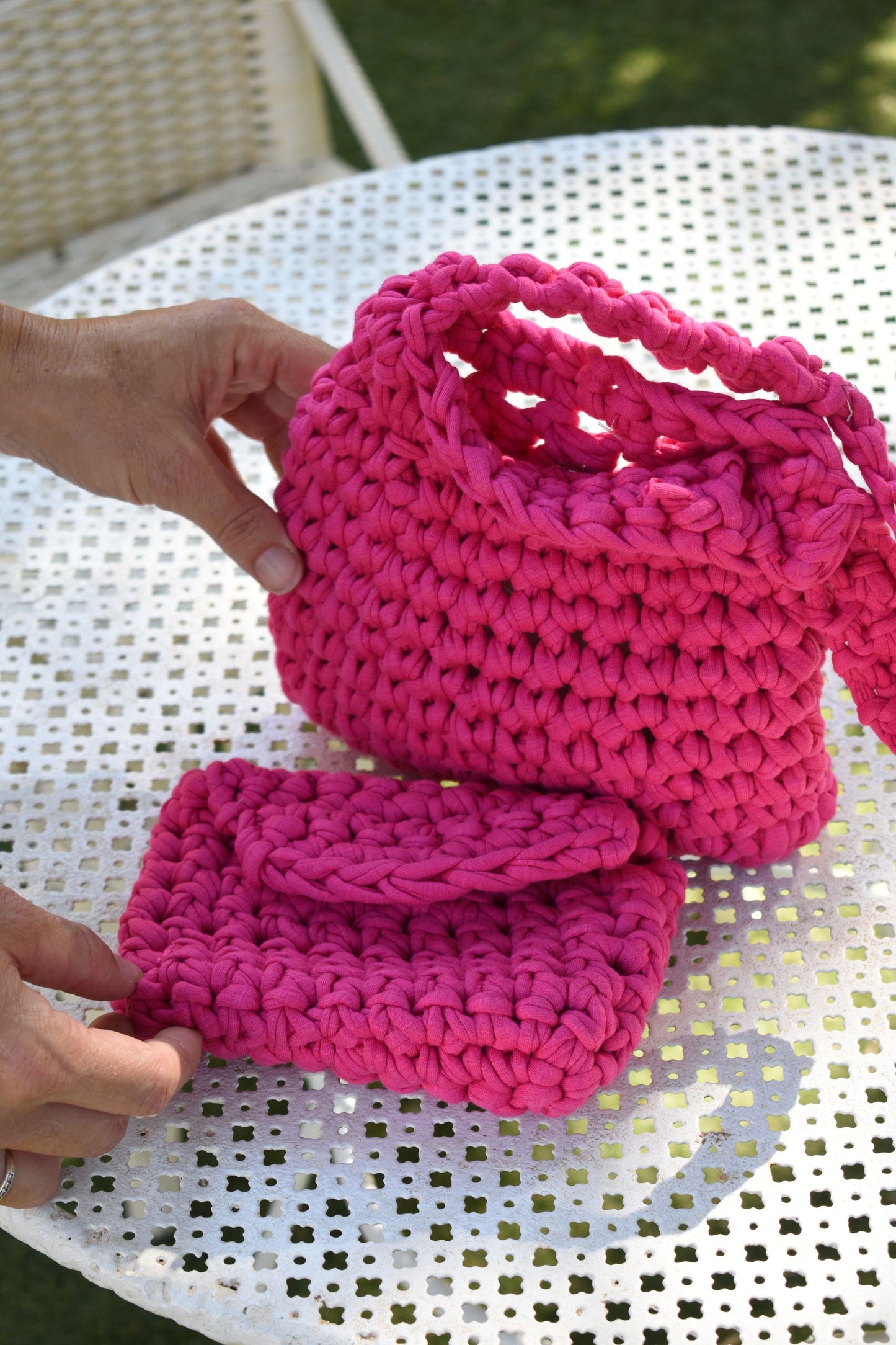 Bolso Crochet Fucsia