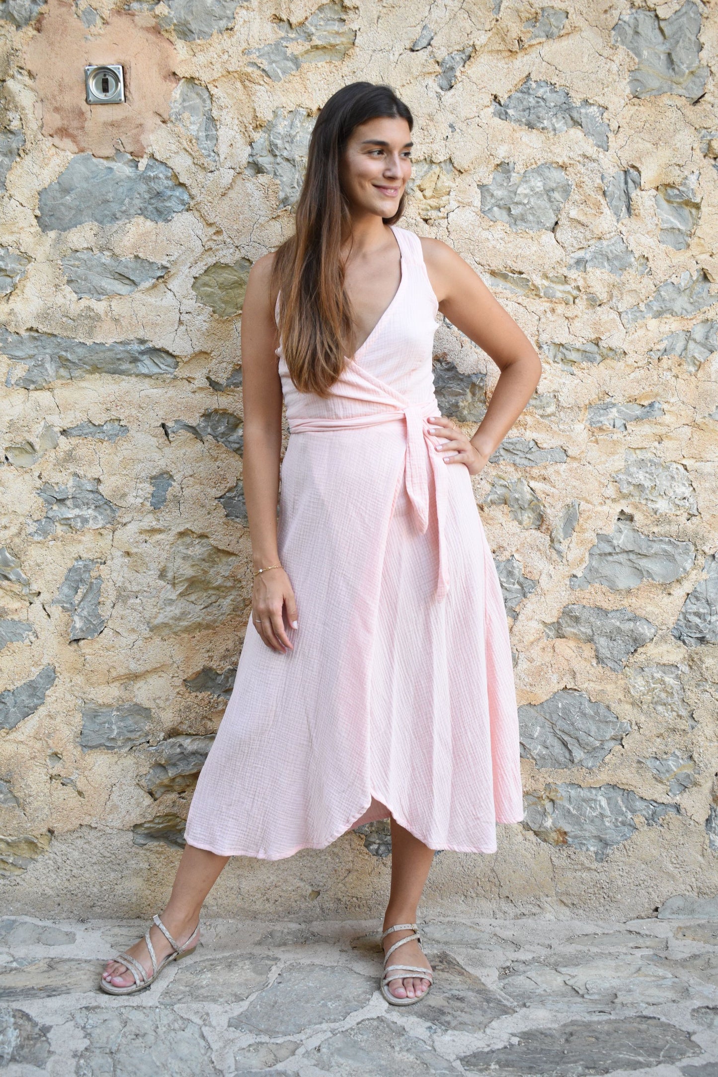 Vestido midi algodón Ellena