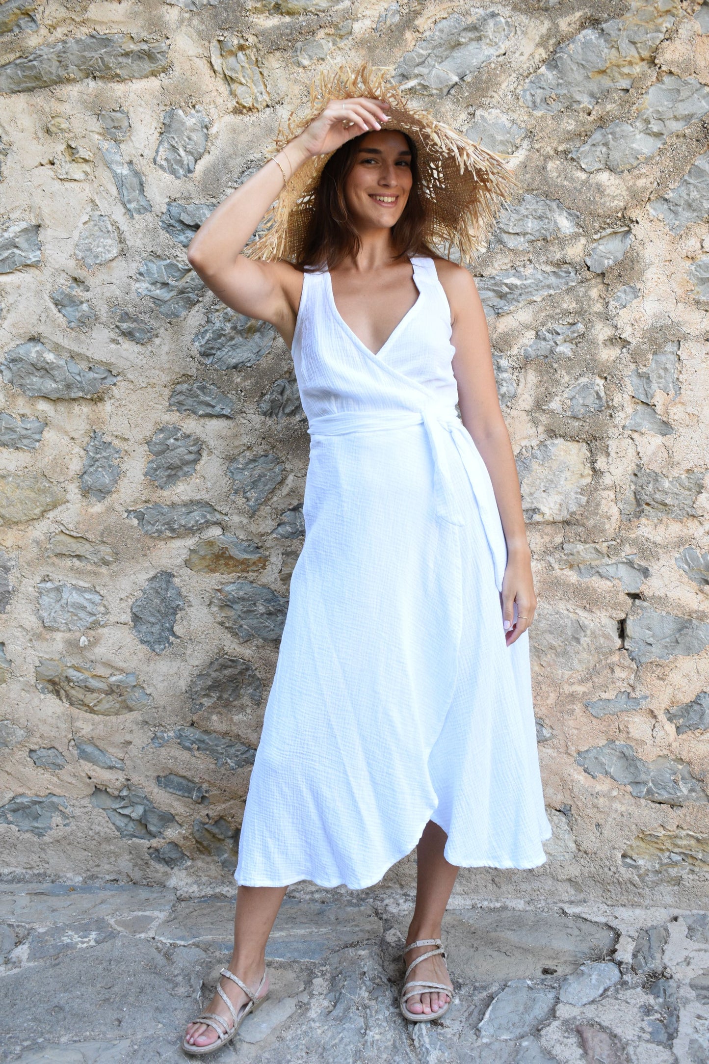 Vestido midi algodón Ellena