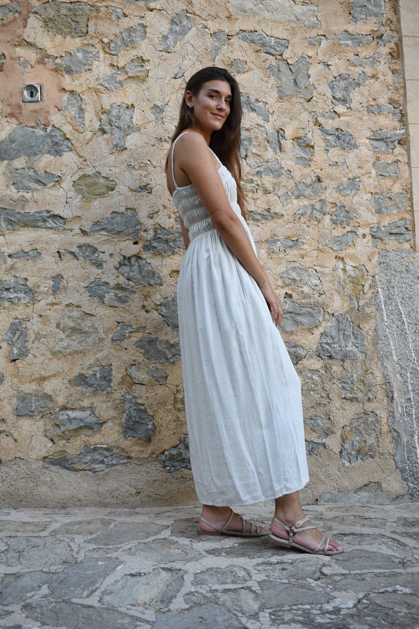 Danisa midi linen dress