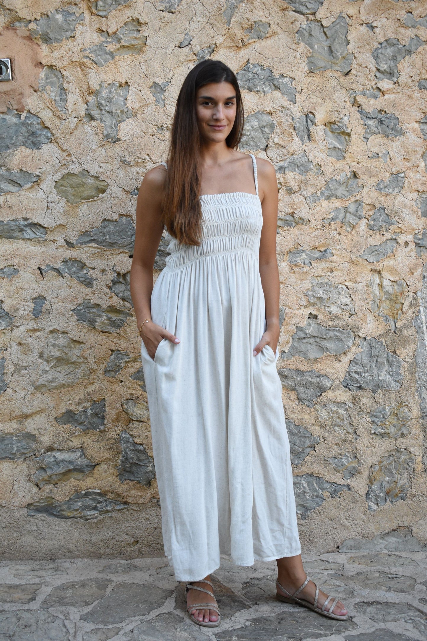 Danisa midi linen dress