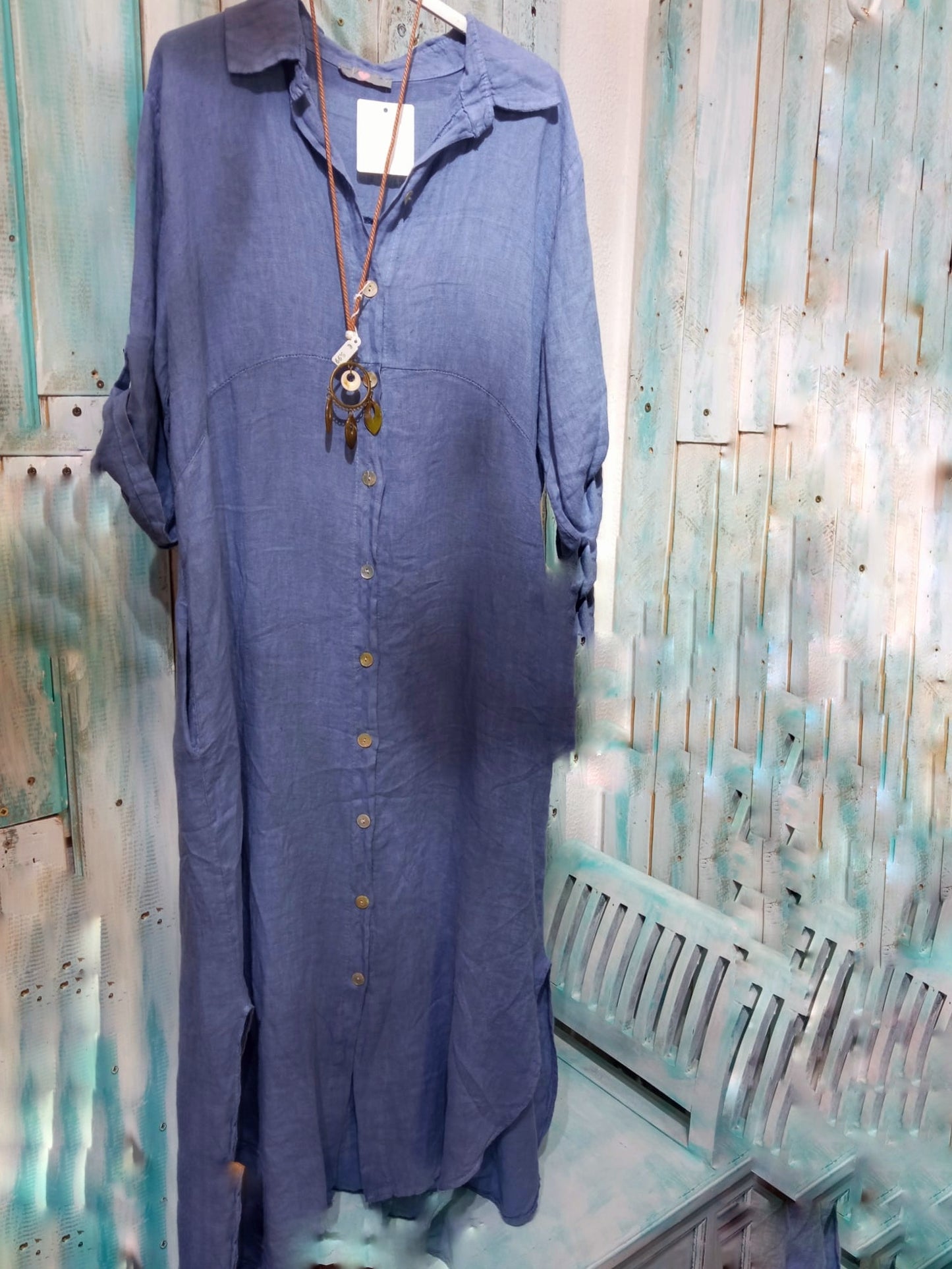 Short Linen Shirt Dress