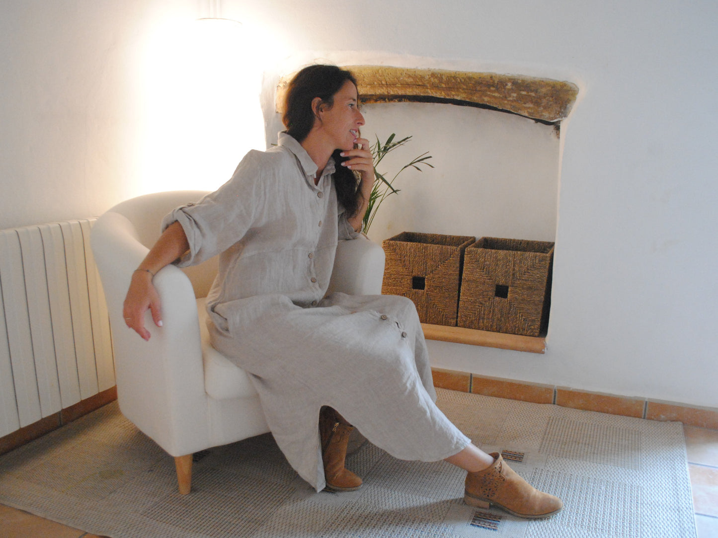 Long linen shirt