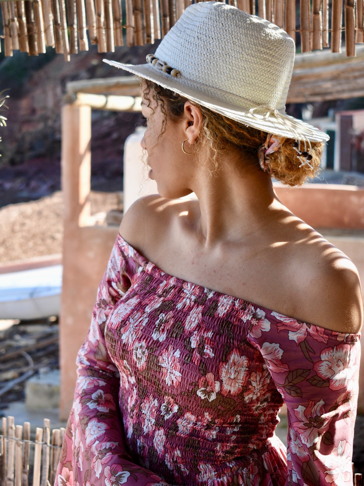 Vestido palabra de honor boho