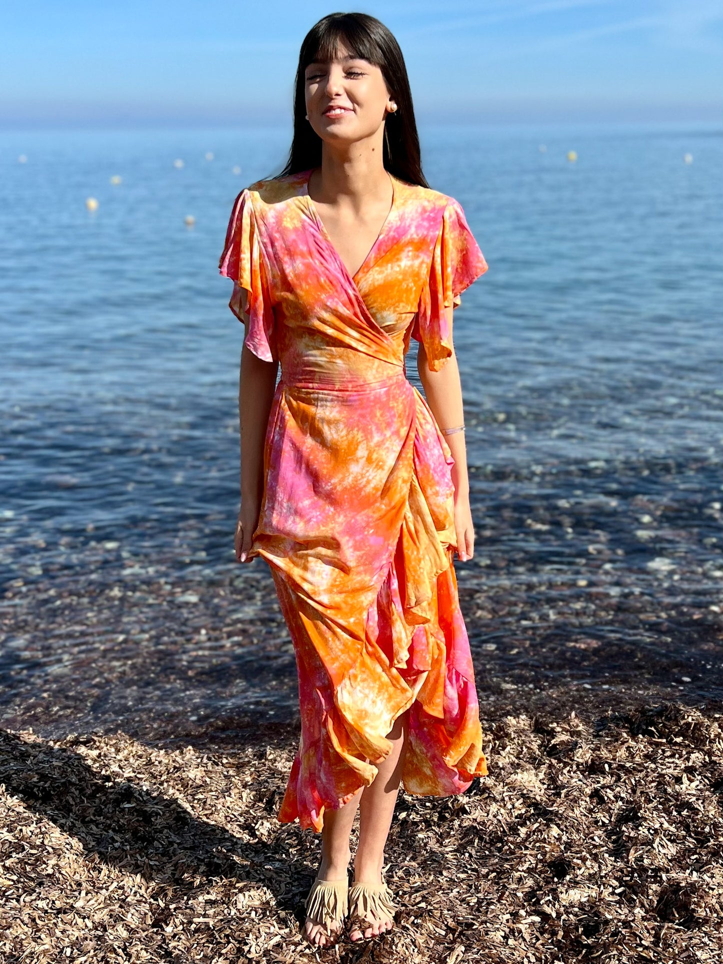 Long tie-dye dress