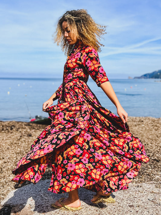 Vestido camisero negro