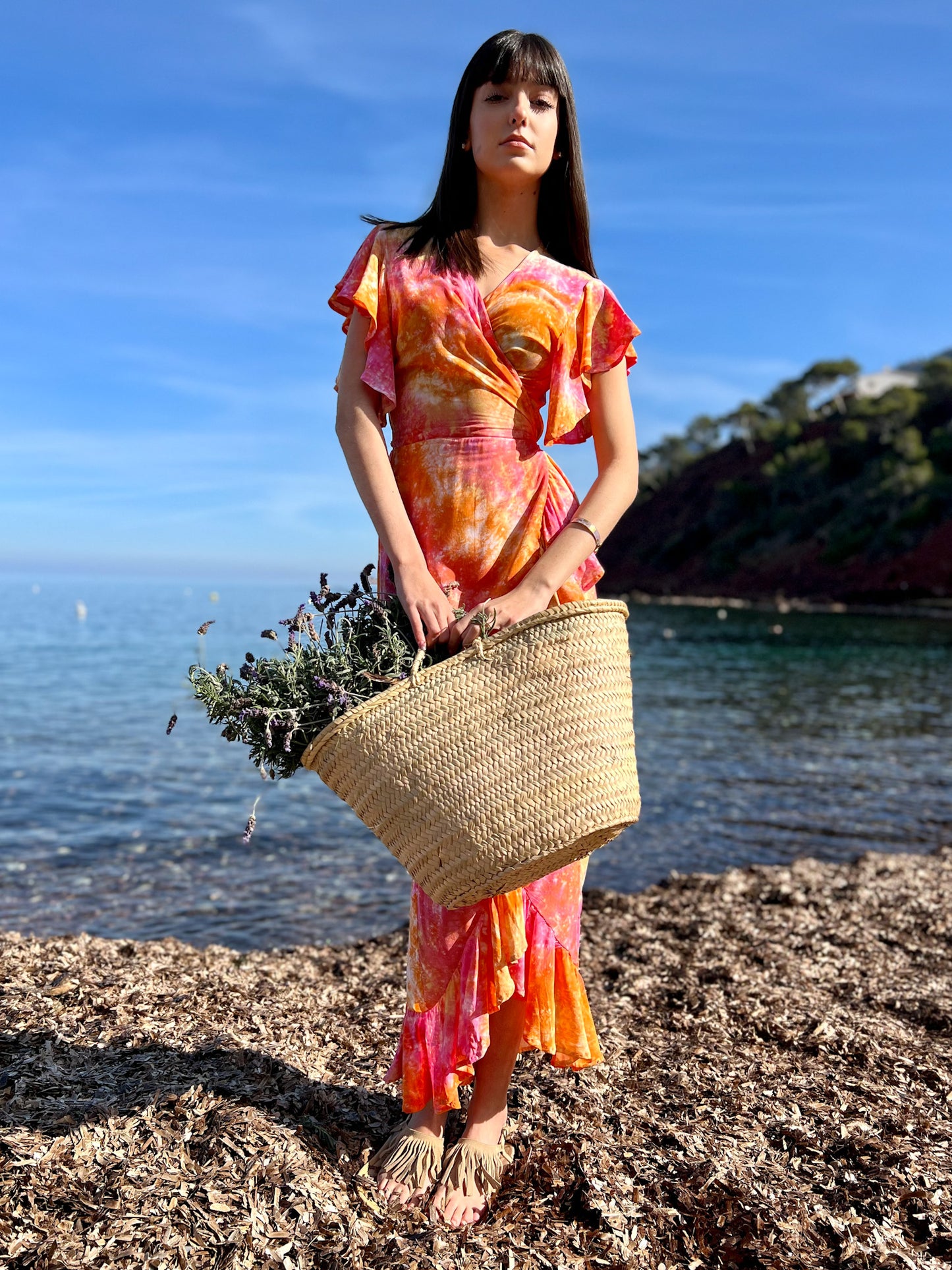 Long tie-dye dress