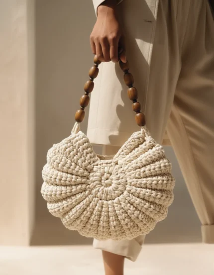 Bolso de crochet Concha